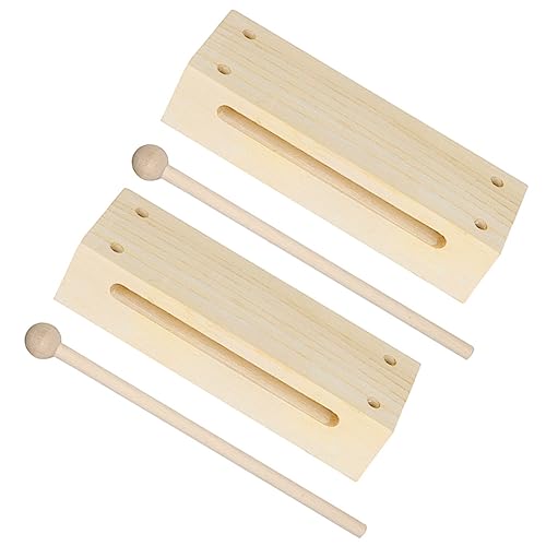 Holibanna Versatile 2pcs Wooden Mallets Instruments Musical Educational Instrument for Adults Boys and Girls