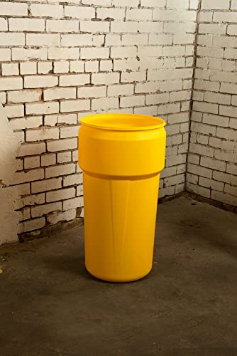 Eagle 20 Gallon Lab Pack Barrel Drum, Plastic Lever-Lock, Yellow, 1623 #TOP1