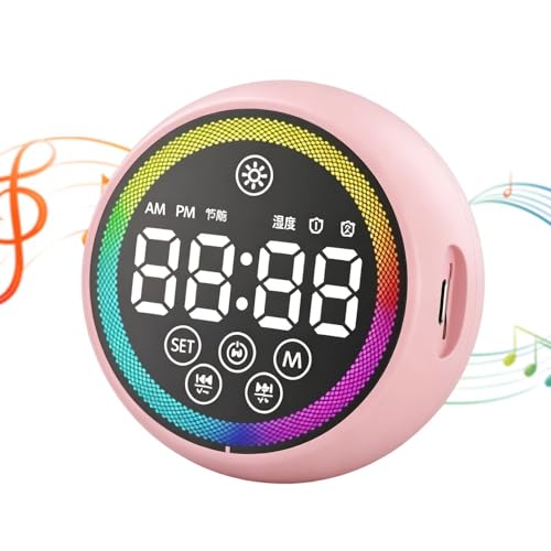 Despertador digital - Sonido fuerte recargable, despertador con altavoz integrado | Para baño, mesita de noche, cocina, hogar, hotel, viajes, dormitorio, niños, adolescentes y adultos