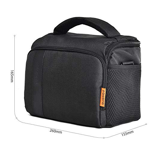 Ficha técnica FOSOTO Bolsa Funda Cámara Réflex SLR DSLR Digital Negra de Hombro Impermeable para 1 Cámara 1 o 2 Lentes Accesorios para Nikon D5600 Z6 Canon EOS 1300D 700D 1200D Sony a68K FujiFilm - Fernando Cortés