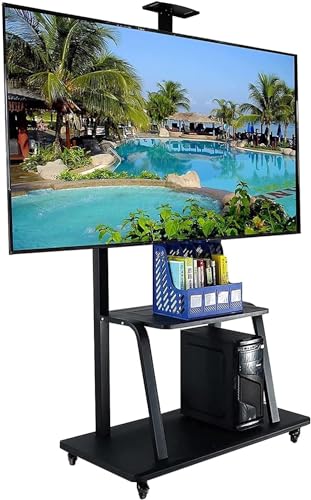 Soporte móvil para TV con ruedas resistente y portátil