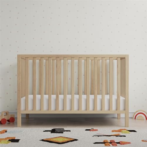 Baby Relax Ivey 3-in-1 Convertible Crib, Natural Wood Grain