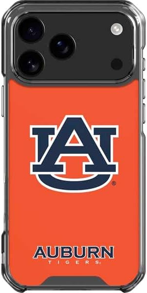 Skinit Clear Phone Case Compatible with iPhone 17 Pro Max - Officially Licensed Auburn University Logo Orange Design