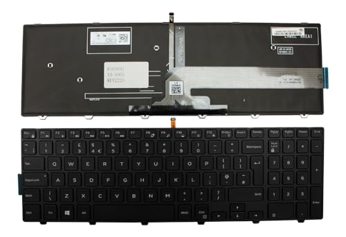 Clavier Dell Inspiron 5542 rétro-éclairé noir cadre noir pour pièce PC portable