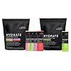 Sports Research Hydrate Electrolytes Combo Pack - Sugar-Free & Naturally Flavored with Vitamins, Minerals, and Coconut Water - Supports Hydration - 32 Packets - Lemon Lime Dominant Flavor
