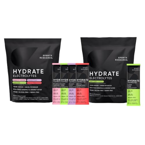 Sports Research® Hydrate Electrolytes Combo Pack - 32 Packets