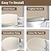 Round Toilet Seat Almond, Toilet Lid 16.5 inch with Soft Close, No Slam,Easy Installation & Release for Bottom Fixing Toilet，Safe PP Material Easy Clean，2 Years Support,B2B Available,Almond
