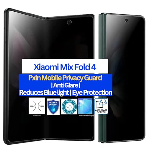 Image of Pxin Mobile Privacy Guard for Xiaomi Mix Fold 4 main screen | Mobile Privacy screen protector | Anti Glare | Anti Spy Protector | Reduces blue light | Self healing from scratches