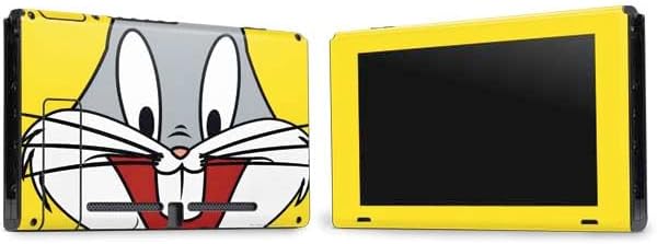 Skinit Decal Gaming Skin Compatible with Nintendo Switch Bundle - Officially Licensed Looney Tunes Bugs Bunny Zoomed in Design