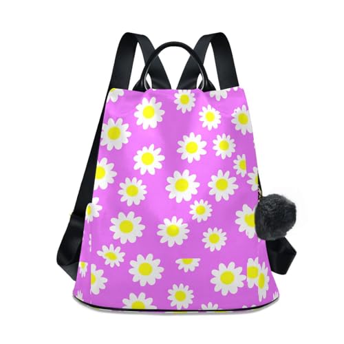 Sac à dos femme violet lavande à fleurs imprimé élégant en polyester