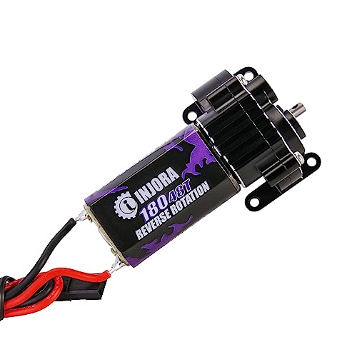 INJORA 180 Pro 48T Motor and Transmission Gearbox with Low Range Steel Gear for 1/18 TRX4M Upgrade Parts, 70g