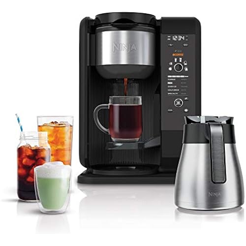 Ninja Hot & Cold Brewed System W/Thermal Carafe Coffee Maker, Black, CP307