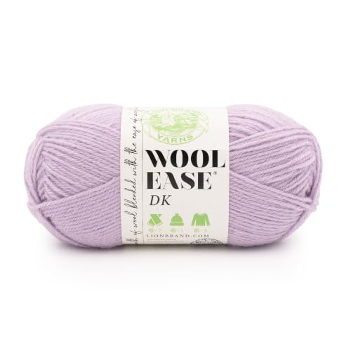 Image of Lion Brand Yarn, Wool-Ease DK Crochet & Knit Yarn, Lavender, Purple, 1 Pack | Classic DK Weight Wool Acrylic Blend Knit & Crochet Fiber for Warm Blankets, Light Sweaters, Fall & Winter Hats