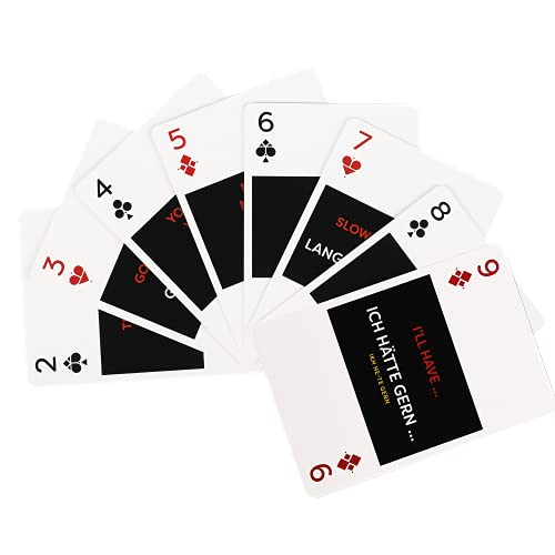 LINGO Playing Cards | Language Learning Game Set | Fun Visual Flashcard Deck to Increase Vocabulary and Pronunciation Skills (German)