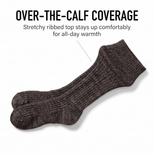 Image of Tipi Toe Women's 3 Pairs Ragg Marled Wool-Blend Boot Socks - Warm Ribbed Over the Calf /Knee High Socks for Winter Comfort