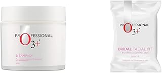 O3+ D-Tan Pack for Instant Tan Removal &amp; Sun Damage Protection Infused with Mint and Eucalyptus Oil 300g + O3+ Bridal Faci...