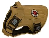 Militery Grade Tactical Dog Harness, Tactical Dogs Harness for Large Dogs, No Pull Adjustable Dog Ha