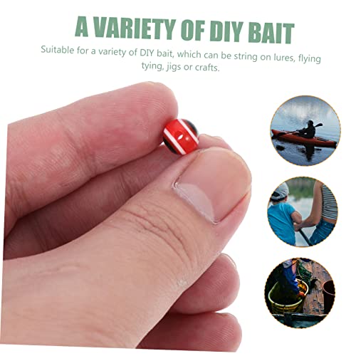 Gafoki 5 Boxes Fish Eye Bead Freshwater Fish Bait Rotating Tail Fishing Lure Fishing Eyes Fishing Accessories Artificial Lure Eyes Fake Baits Silica Gel To Rotate Whopper #TOP6
