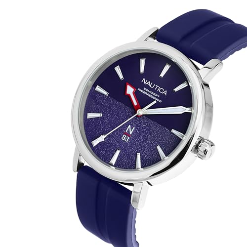 Image of Nautica Round 42mm Blue Dial Analog Men Watch - NAPMYF308