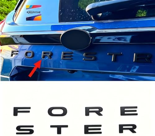 Rear Trunk Letter Emblem Decal Sticker for 2025-2026 Forester (Matte Black) - 1