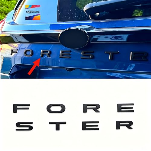 Rear Trunk Letter Emblem Decal Sticker for 2025-2026 Forester (Matte Black)