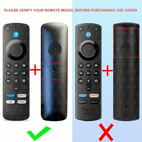 Image of RAYA Silicone TV Remote Cover Compatible with All New Fire TV Stick 4k & Fire Tv Stick HD Remote 2025 Model Protective Case with Lanyard (Black)