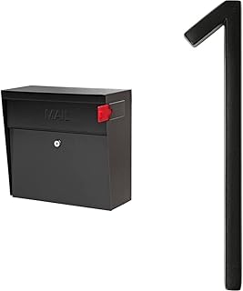 Mail Boss 7162 Metro, Black High Capacity Wall Mounted Locking Security Mailbox,Medium & Distinctions 844711 Black Upgrade...