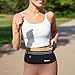 RDMODO Slim Running Belt，Water Resistant Fanny Pack for Women Men，3 Pocket Phone Holder for Running Walking Cycling，Adjustable Reflective Running Waist Bag for iPhone 16 15 14 13 Pro Max Samsung Black