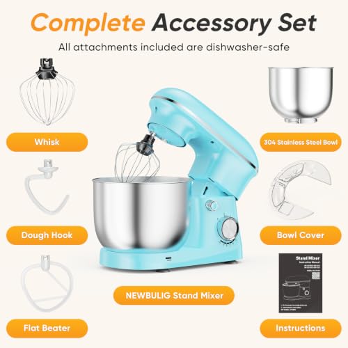 Image of NEWBULIG Stand Mixer 6.3QT, Kitchen Electric Mixers Alternative