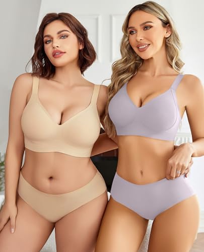 Image of Avidlove Wireless Bra for Women Seamless Push Up Full Coverage Bra Comfort Bralette Support Everyday Bra