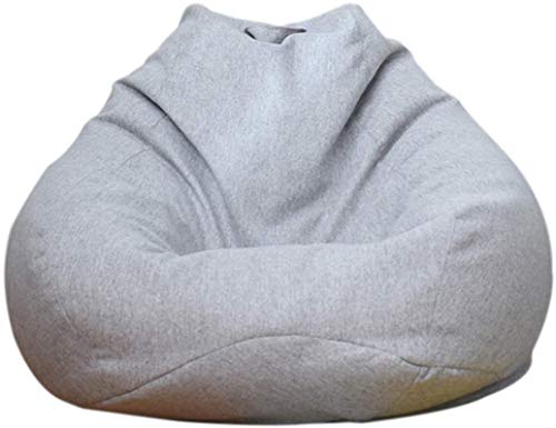 HUAOSCN 特大 ビーズクッション 座布団 座椅子,子供や大人に最適 疲労を軽減 ソファー,着替え袋付き 洗えるカバー ソファー 豆袋 人をダメにするソファ (100*110cm,グレー)