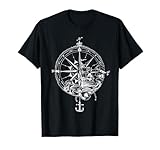 maritime compass printed men's t-shirt