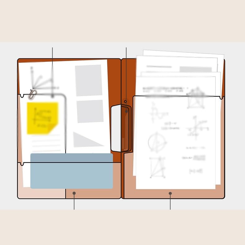 Dossier de fichiers A4 et sac de rangement de documents extensible multicouche de papeterie
