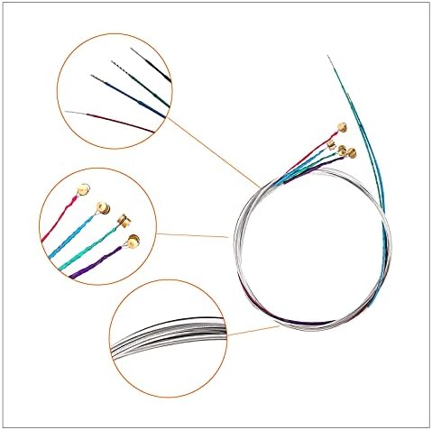 SAVITA 4 Sets 16pcs 4/4 Violin String Universal Set, Full Size Violin Strings, Classic Silver String (GDAE) Steel Core with Nickel-Plated Ball Head for Violin Instruments