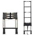 Telescopic Ladder, 6.5FT RIKADE Aluminum Telescoping Ladder with Non-Slip Feet, Portable Extension Ladder for Household and Outdoor Working, 330lb Capacity