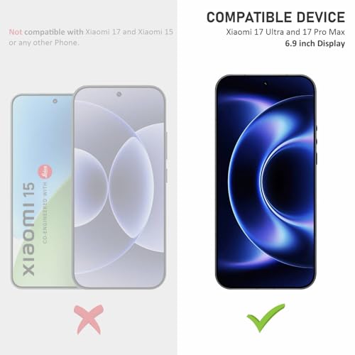 Image of SupCares Tempered Glass for Xiaomi 17 Ultra | Xiaomi 17 Pro Max (6.9 Inch) With Installation Kit | 9H Edge to Edge Screen Protector | Black