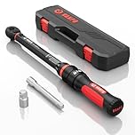 VANPO Drehmomentschlüssel 3/8 Zoll,10–100 Nm für Motorrad & Fahrrad, ±3% Genauigkeit, 40cm Hebelarm, Ergonomischer Griff, Präziser Klick,72 Zähnen inkl.3/8“ to 1/2" Adapter & 125mm Verlängerung