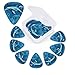 Dolphins Blue print Guitar Picks 12 Pack Personalized Guitar Picks with Storage Box Guitar Accessories for Ukulele Electric Acoustic Guitars Bass