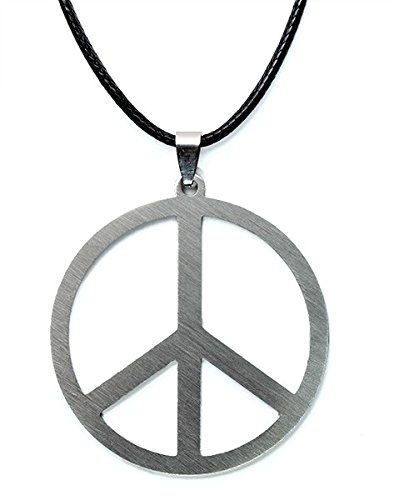 Preisvergleich Produktbild Peace Kette, Hippie Halskette (Silber, 5cm)