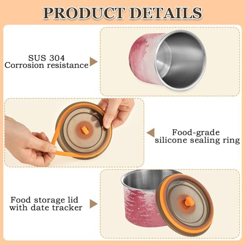 Contenedor hermético para café de acero inoxidable 900ml miniatura 5