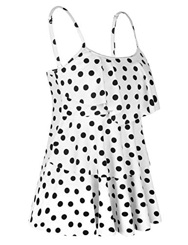 Hilor Women's Ruffled Flounce Tankini Top Flowy Layered Swimsuits Bathing Suits Tiered Swim Tops2