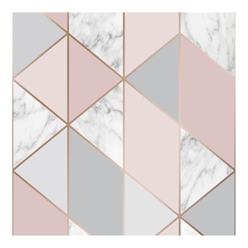 Sublime Marble Blush Geometric Wallpaper