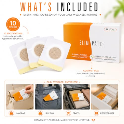 Image of Slim Patch Body Comfort Patch for Daily Wellness Support | Adhesive Skin Patches | Easy to Apply | Comfortable Fit | Lightweight & Travel Friendly | 10 Patches