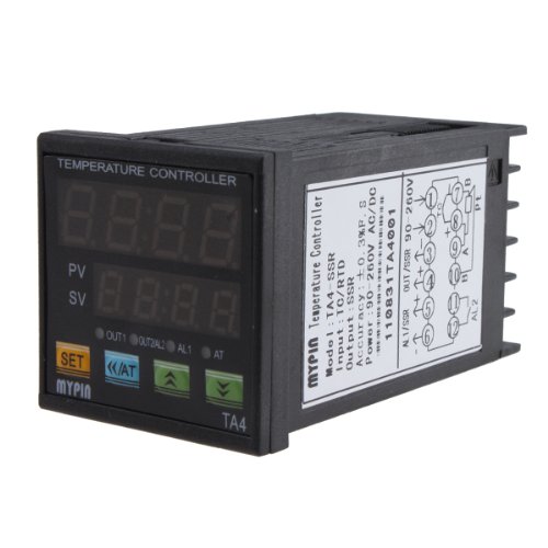 F/C Pid Temperature Controller, Agptek Dual Display Digital Programmable Temperature Control Ta4-Ssr Solid State Relay With 2 Alarms #TOP5