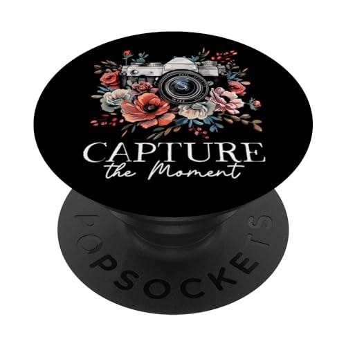 Photographer Capture The Moment Camera Flowers Photography PopSockets Standard PopGrip