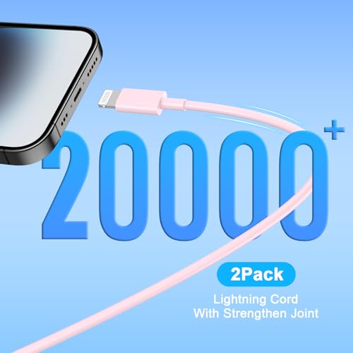 Image of [Apple MFi Certified] iPhone Charger Fast Charging 6FT Compatible for iPhone 14 /13 /12 /11 Pro Max /Xs Max /XR /X 2Pack 20W Type C Fast Charger Block with 6FT USB C to Lightning Data Sync Charging Cable