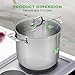NutriChef 19-Quart Stainless Steel Stockpot – 18/8 Food Grade Heavy-Duty Induction-Compatible Pot with See-Through Lid, Ideal for Stews, Broths, Simmering & Soups, Dishwasher Safe – NCSP20