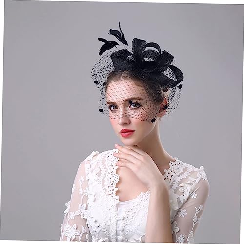 Bibi fascinator rétro Veemoon voile résille accessoire de coiffure de soirée - 6