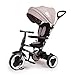 Produktbild QPlay Kinder-Dreirad Rito Deluxe Grau UV-Dach, Freilauf, Lenkstange, klappbar
