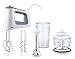 Braun MultiMix 5 HM 5137 Handmixer - Handrührgerät mit stufenloser Geschwindigkeitsregelung, 750 Watt, inkl. Schneebesen, Knethaken, Pürierstab, Zerkleinerer und 600 ml Mix- und Messbecher, Weiß/Grau